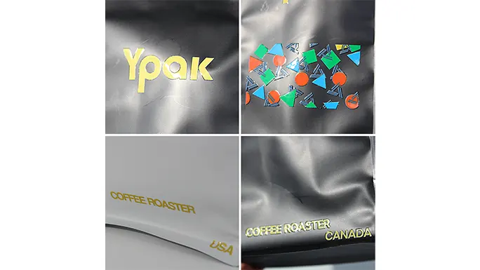 coffee stock bags with stickers