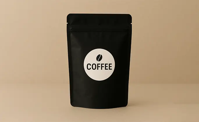 labeled coffee bags