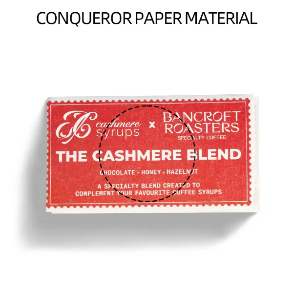 Conqueror paper material used for custom paper stickers