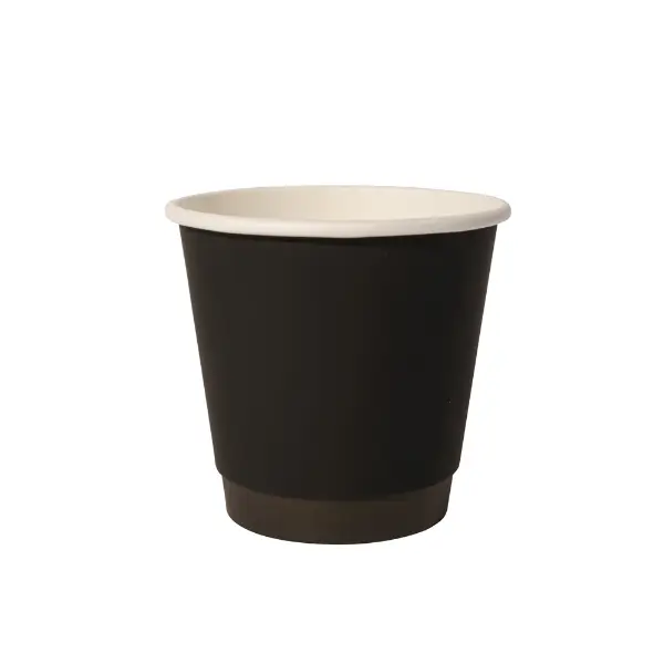 Single soft touch black paper cup with double wall insulation for hot drinks