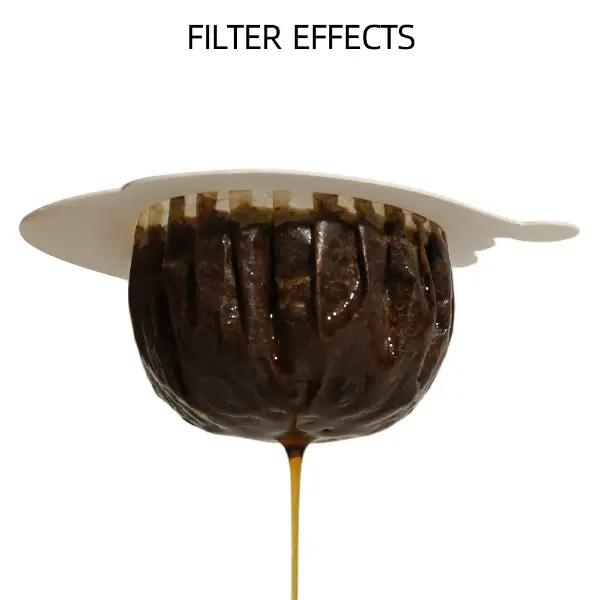 Extraction of Christmas UFO drip coffee filter