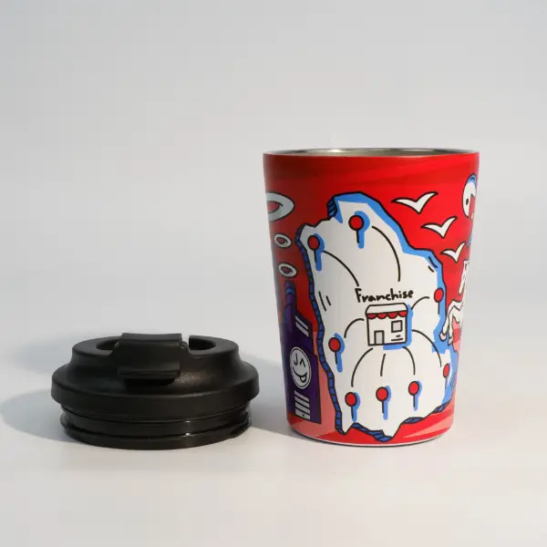 UV finish vacuum cup body and removable lid components