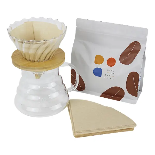 V60 coffee filter paper used for pour over coffee brewing