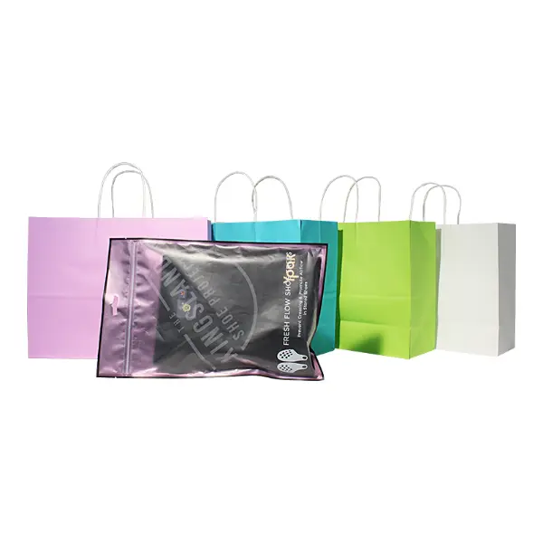 XL kraft paper gift bags with handles used for large coffee gift sets and retail packaging