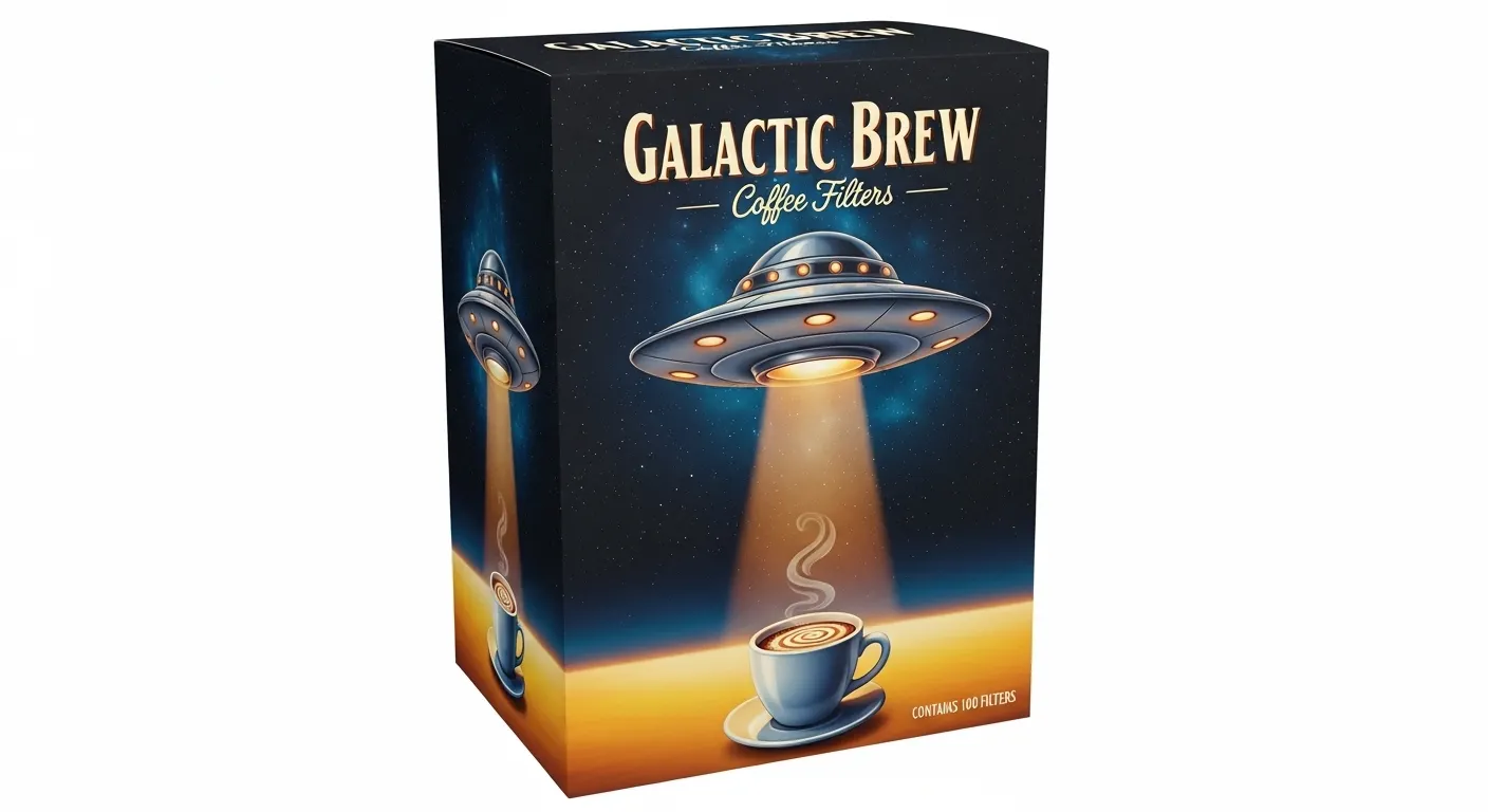 UFO coffee filter box packaging