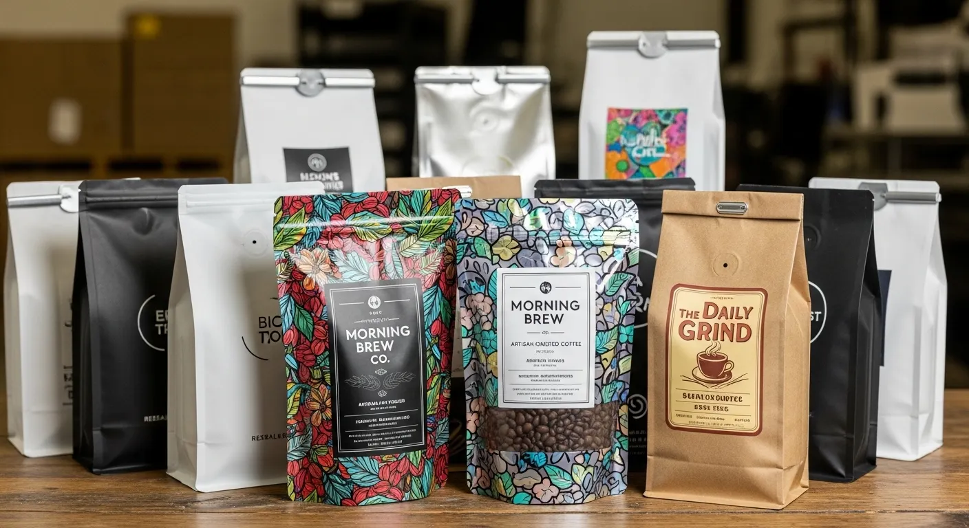 custom printed coffee bags wholesale