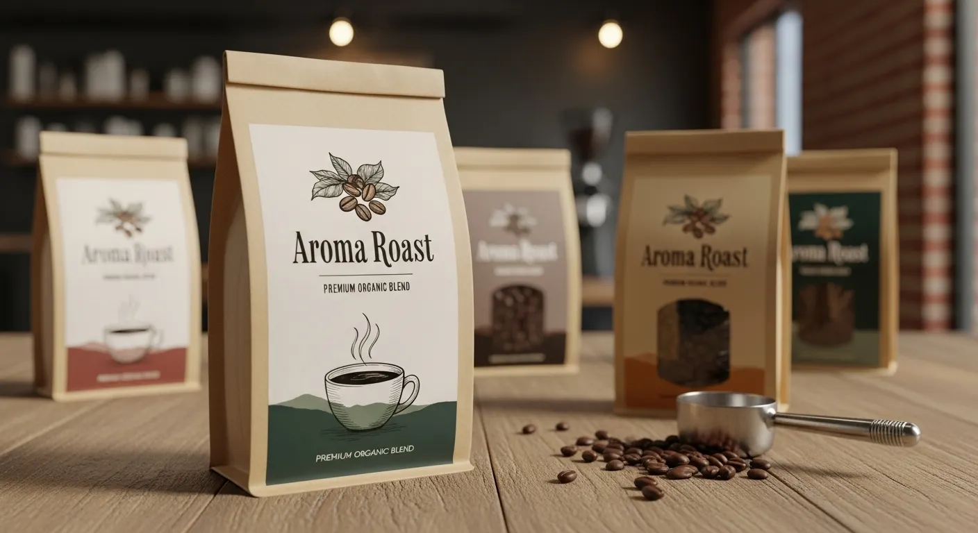 custom printed coffee packaging bags