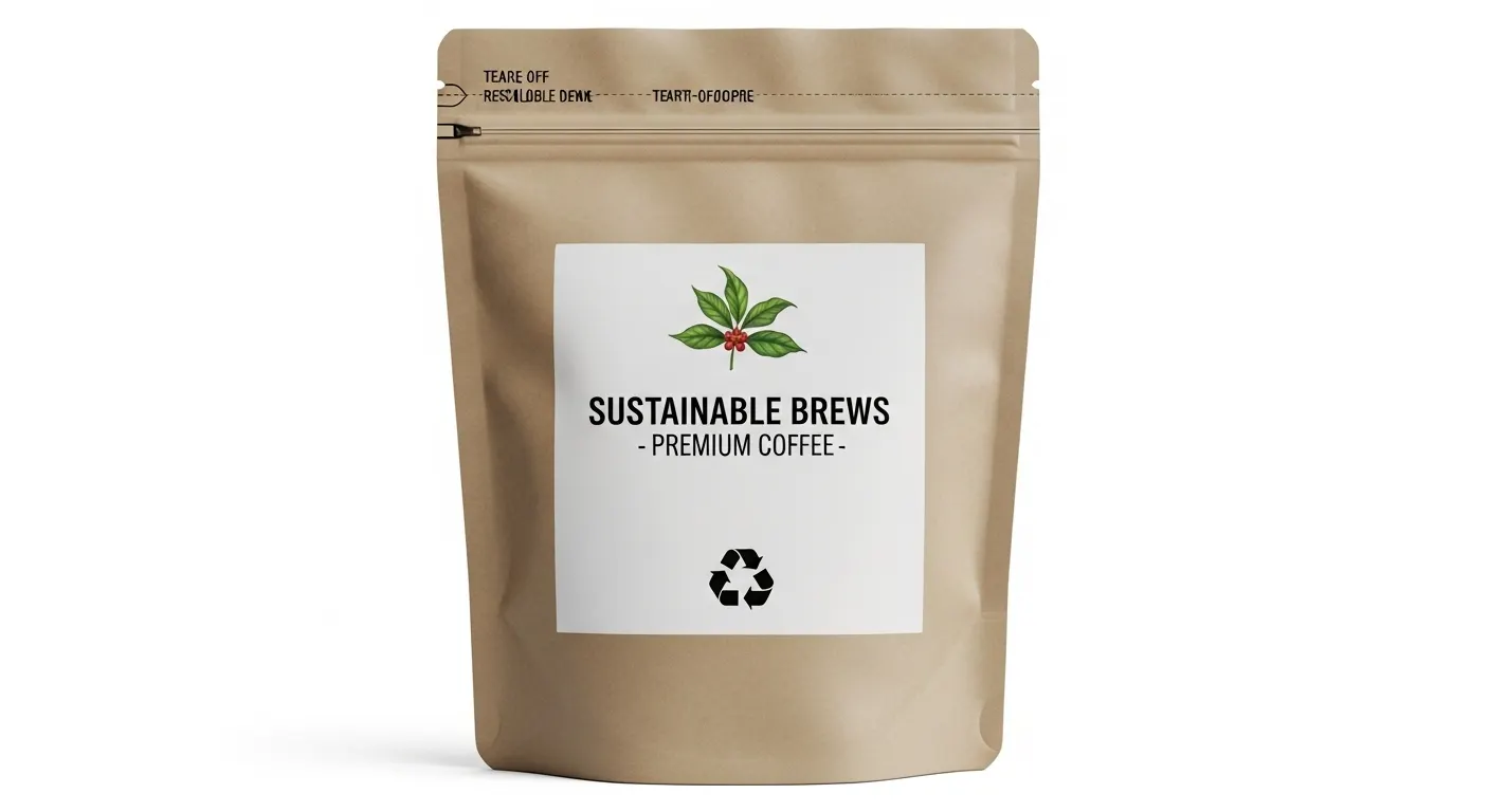 recyclable flat bottom coffee packaging