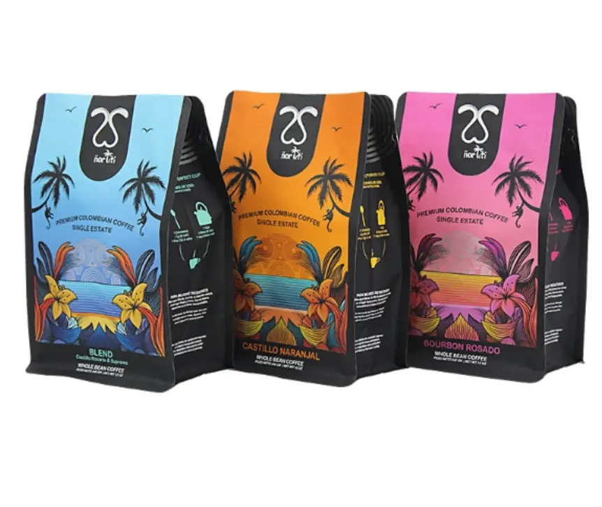 custom coffee packaging bags factory