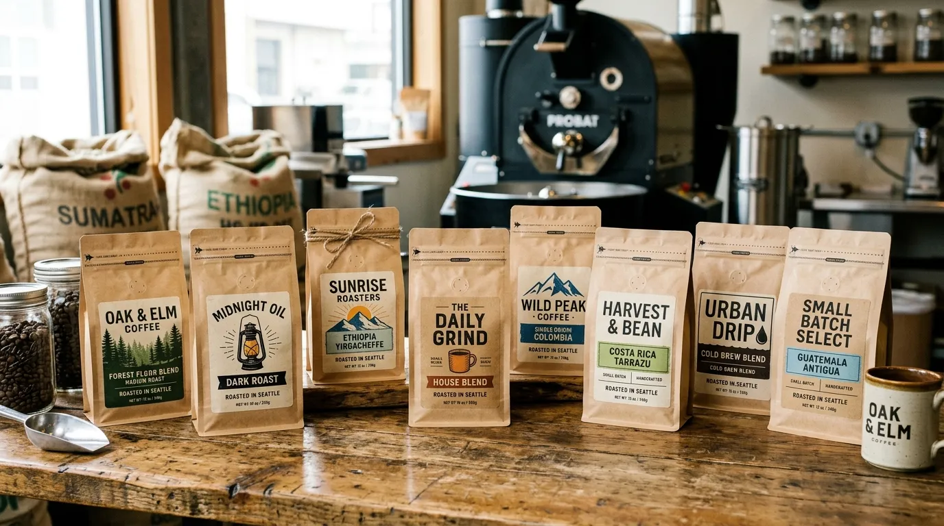 vertical flat bottom coffee bags