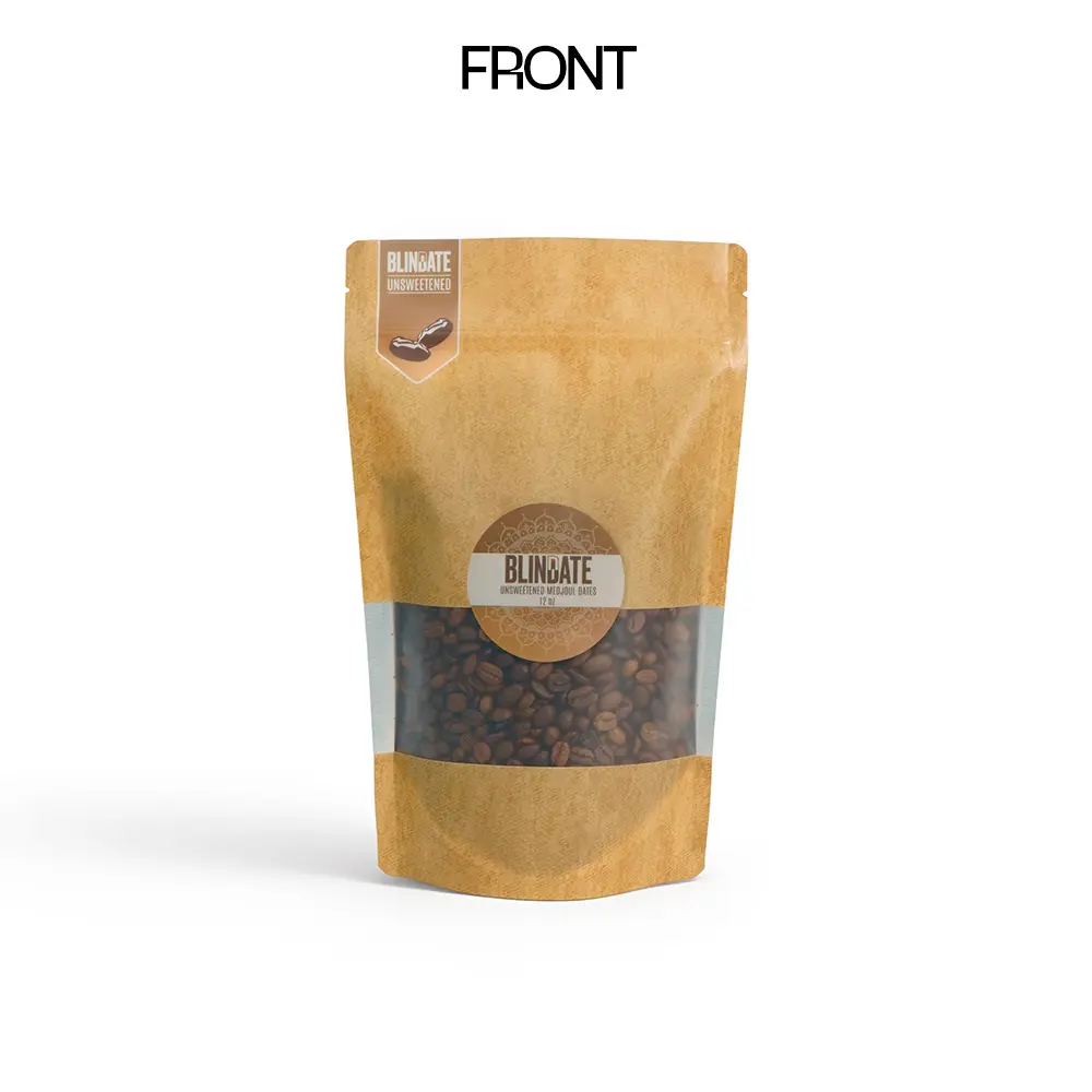 Kraft Paper Coffee Bags with Window