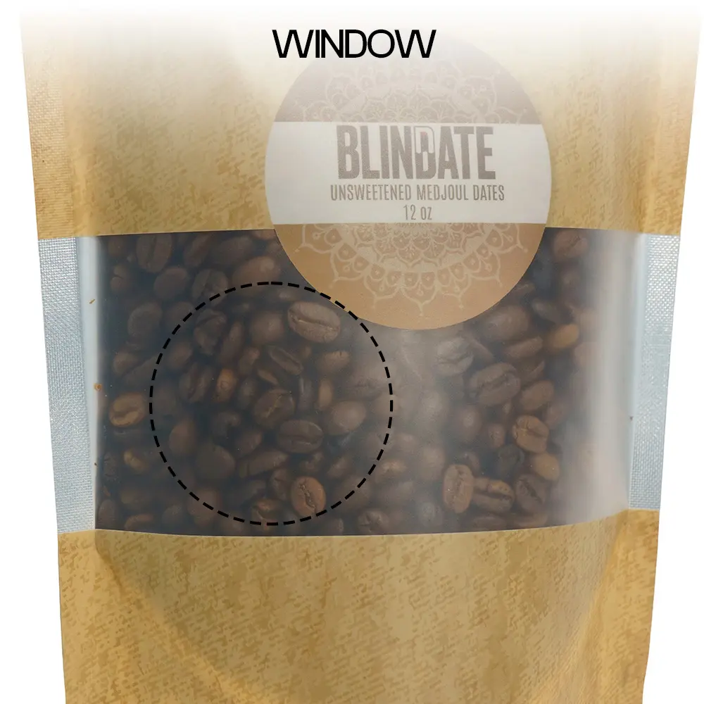 Kraft Paper Coffee Bags with Window