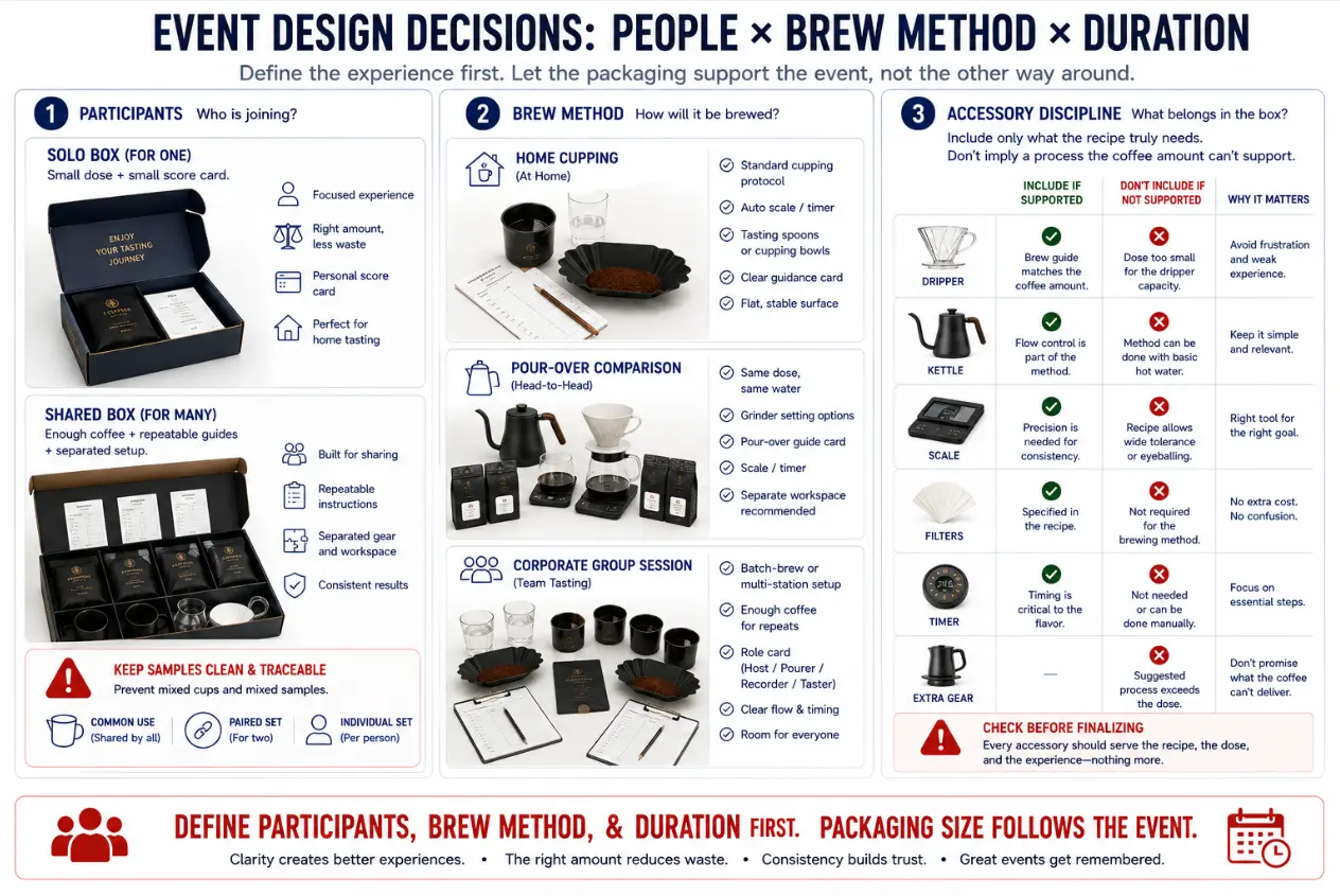 coffee tasting set packaging
